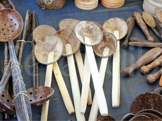 Coconut Shell Spoon Traditional Sri lankan Eco-Friendly Spoon - Free Shipping