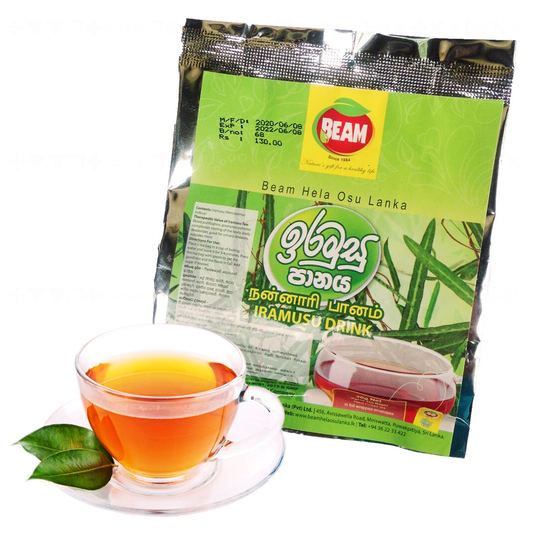 BEAM Iramusu Drink 20 tea bags 100% Pure Organic Herbal Ceylon Ayurvedic Tea Bag
